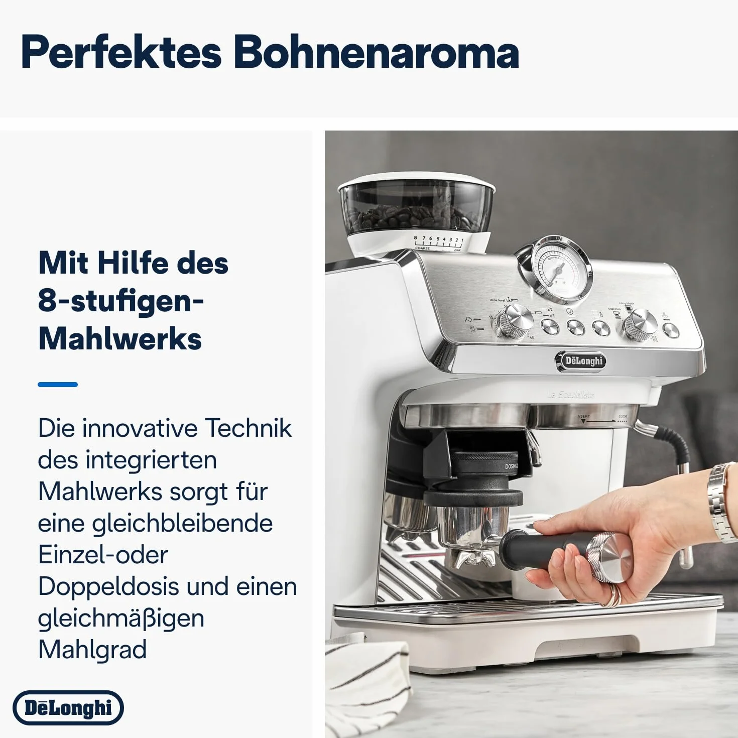De'Longhi La Specialista Arte Ekspres do Kawy 1550W 240V Biały Srebrny