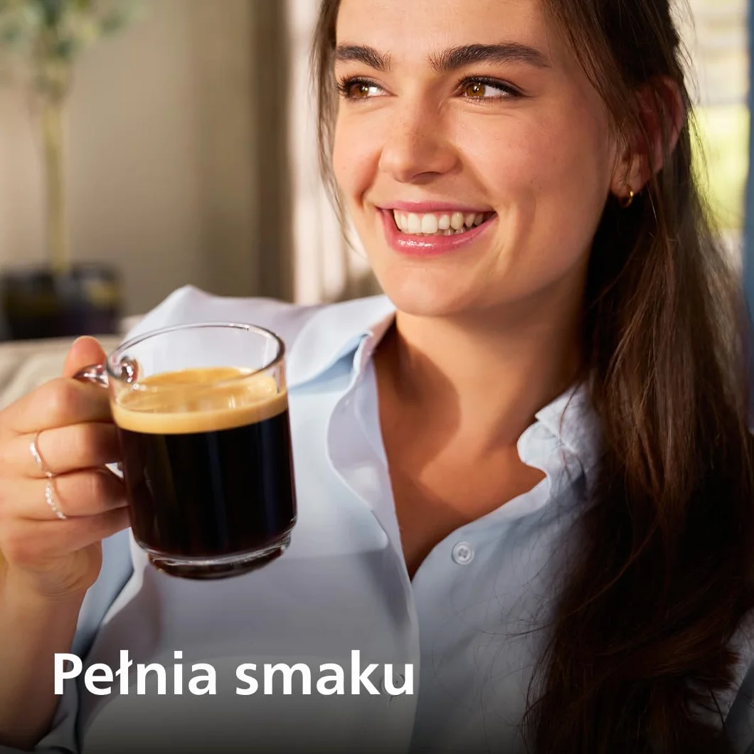 Philips w Pełni Automatyczny Ekspres do Kawy z Serii 5500-20 Kaw Gorących i Mrożonych, Szybki w Czyszczeniu System Mleczny LatteGo, Technologia SilentBrew, QuickStart Czarno-Srebrny (EP5546/70)