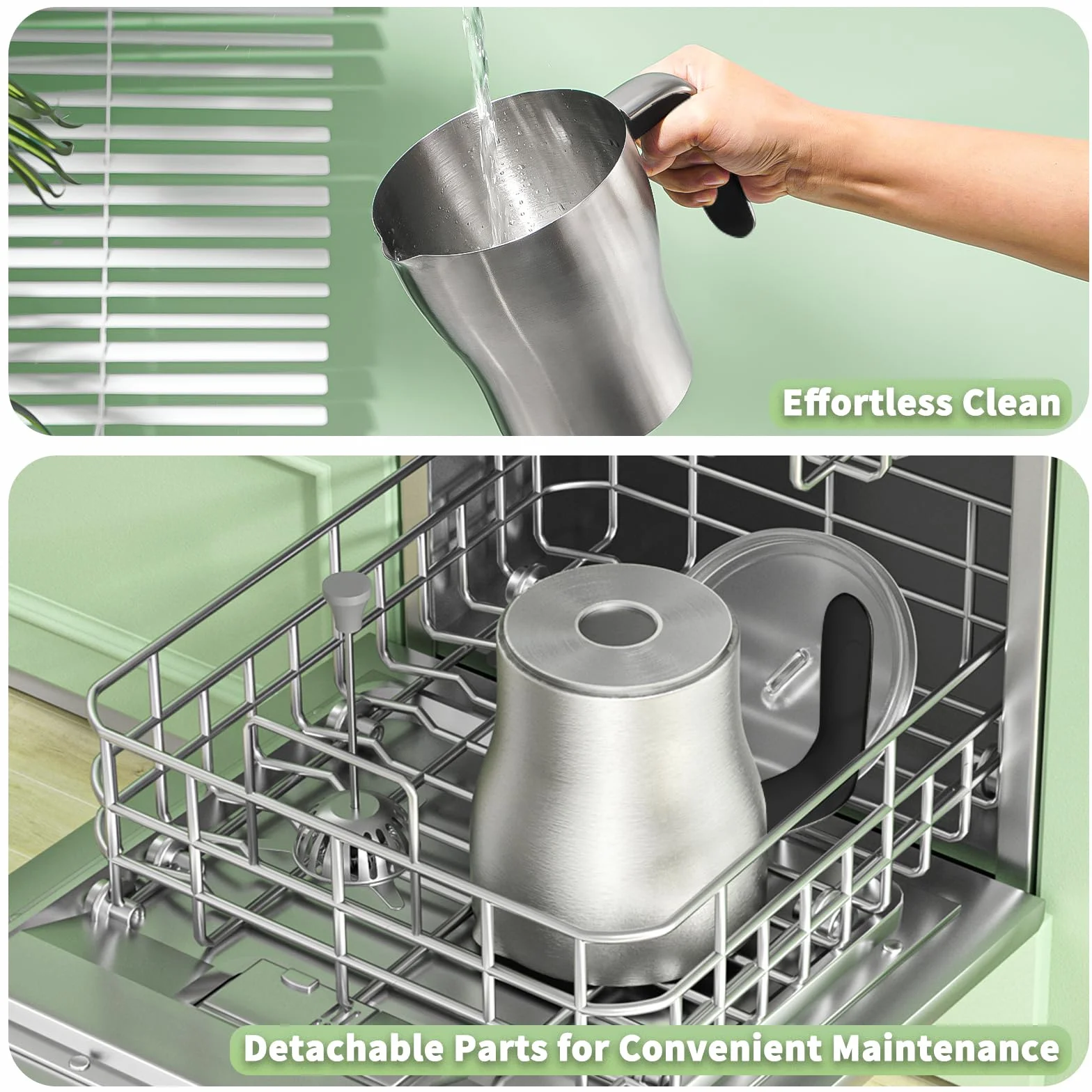 Maestri House 12 w 1 600 ml spieniacz do mleka o zmiennej temperaturze i sile piany, elektryczny spieniacz do mleka, inteligentne sterowanie dotykowe, do latte cappuccino, gorącej czekolady i mleka
