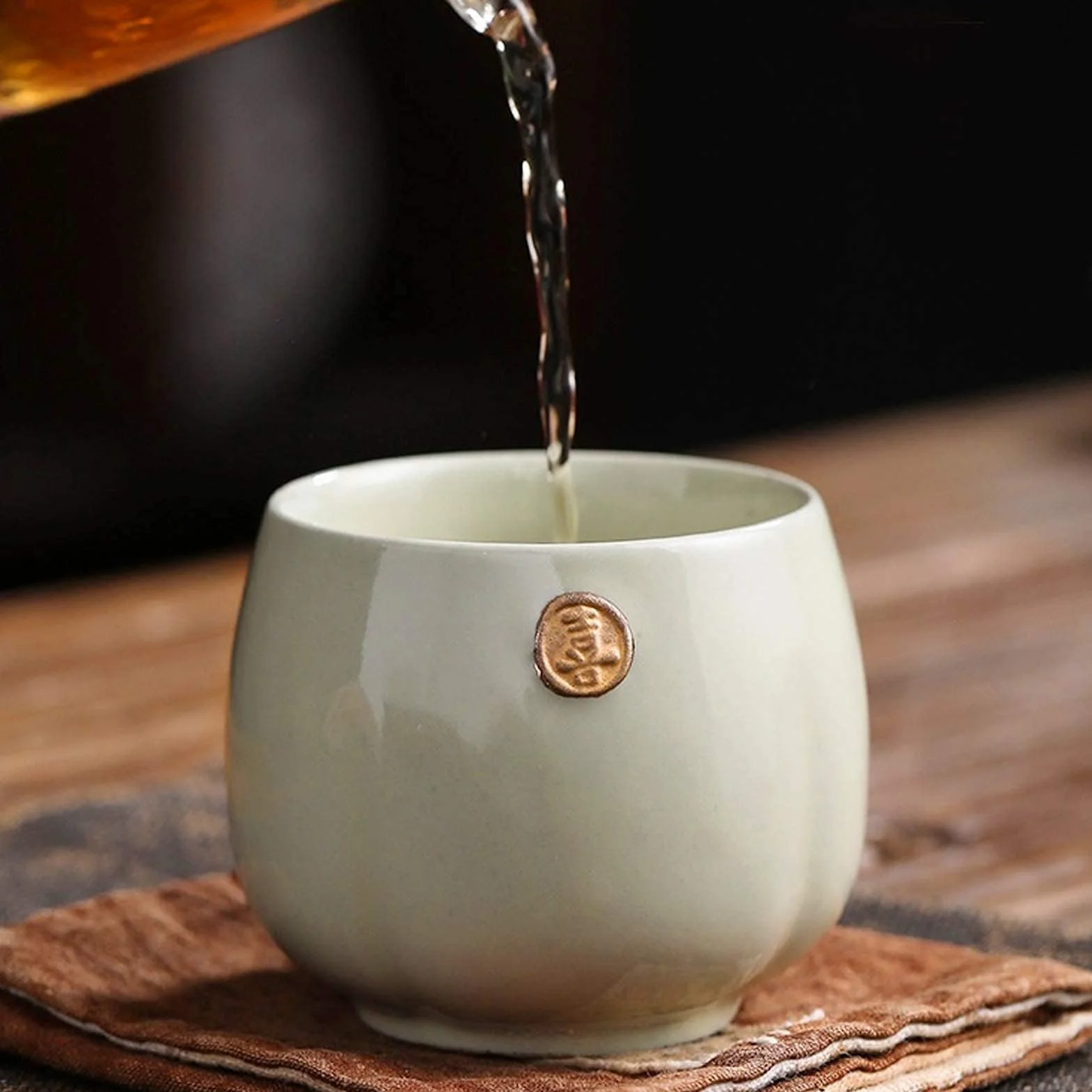 HERCHR Ceramiczny japoński zestaw do sake, ceramiczny japoński kubek do herbaty, chiński/japoński styl retro kubek do herbaty Kung Fu Teaware Sake Cup, chiński zestaw upominkowy do herbaty
