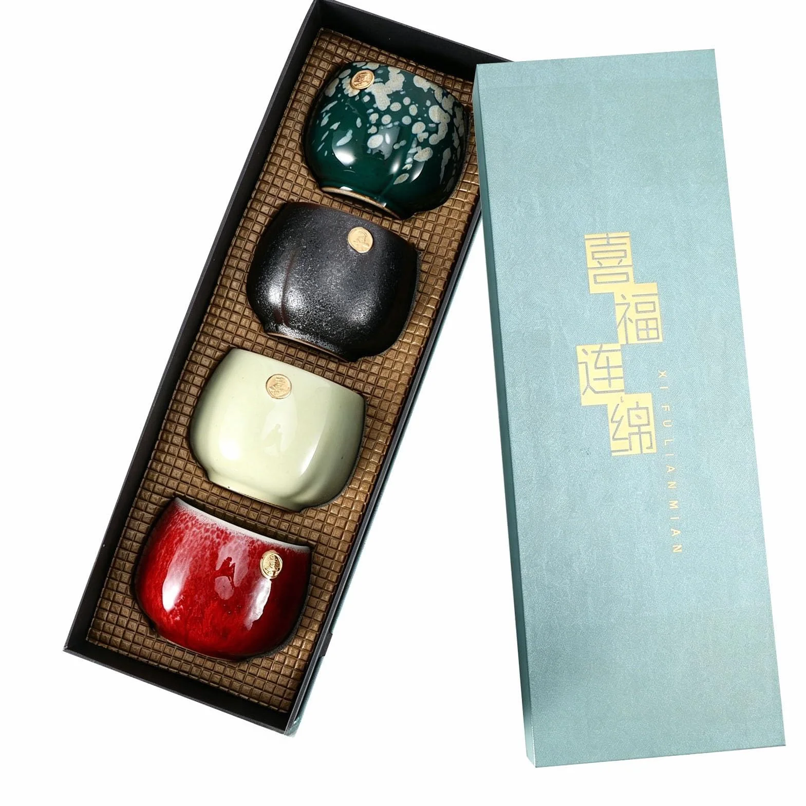 HERCHR Ceramiczny japoński zestaw do sake, ceramiczny japoński kubek do herbaty, chiński/japoński styl retro kubek do herbaty Kung Fu Teaware Sake Cup, chiński zestaw upominkowy do herbaty