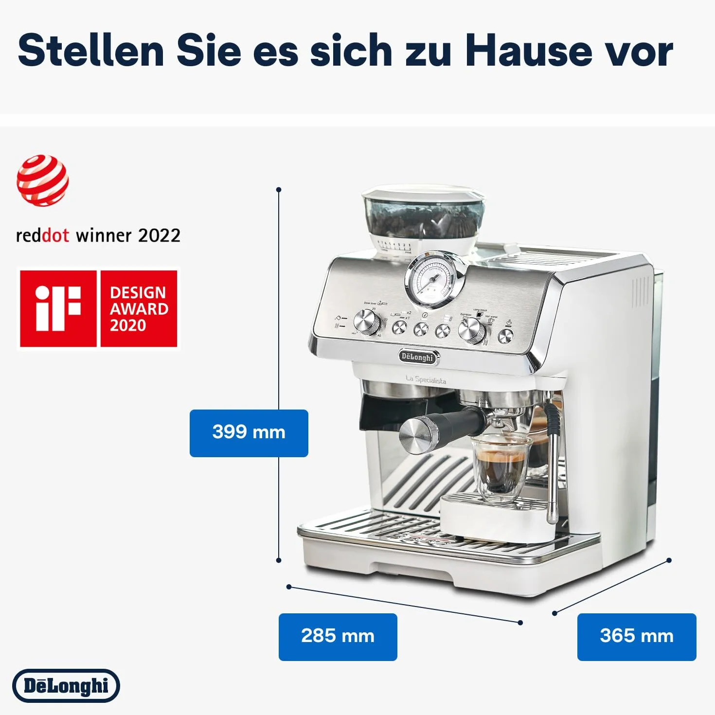 De'Longhi La Specialista Arte Ekspres do Kawy 1550W 240V Biały Srebrny