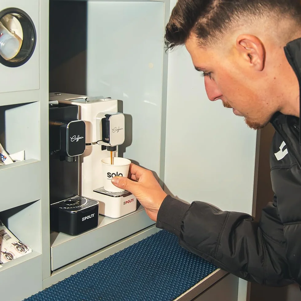 Polti Coffea S15W Ekspres do kawy ekspresowej, Kompatybilny z gofry E.S.E. 44 mm, zbiornik 0,85L, ciśnienie pompy 19 bar, kolor biały
