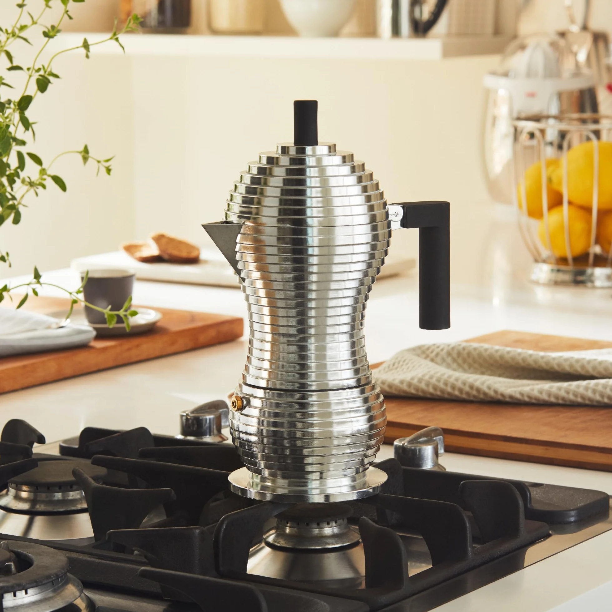 Alessi MDL02/6 B Pulcina Ekspres do kawy Espresso 6 filiżanek czarny