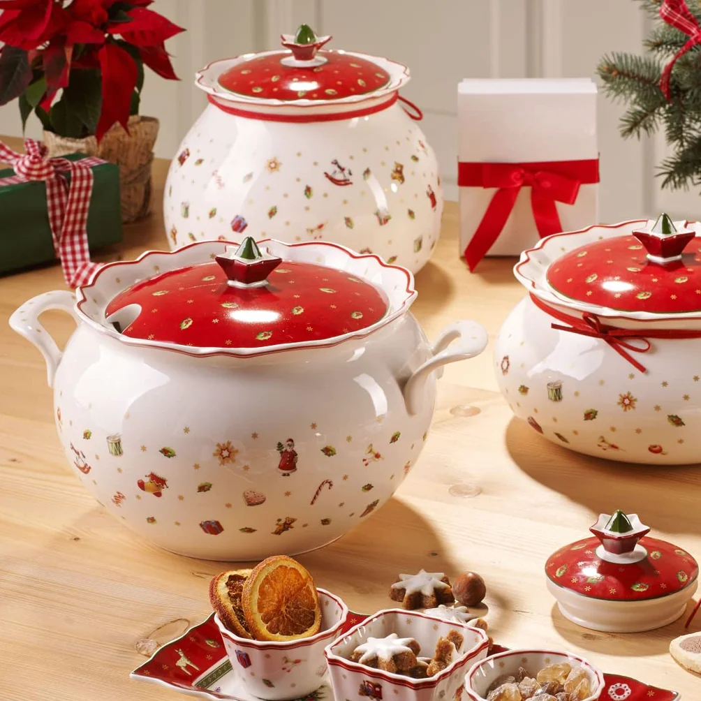 Villeroy & Boch Toy'S Delight Miska do Zupy z Uchwytami Biały Czerwony 3 l