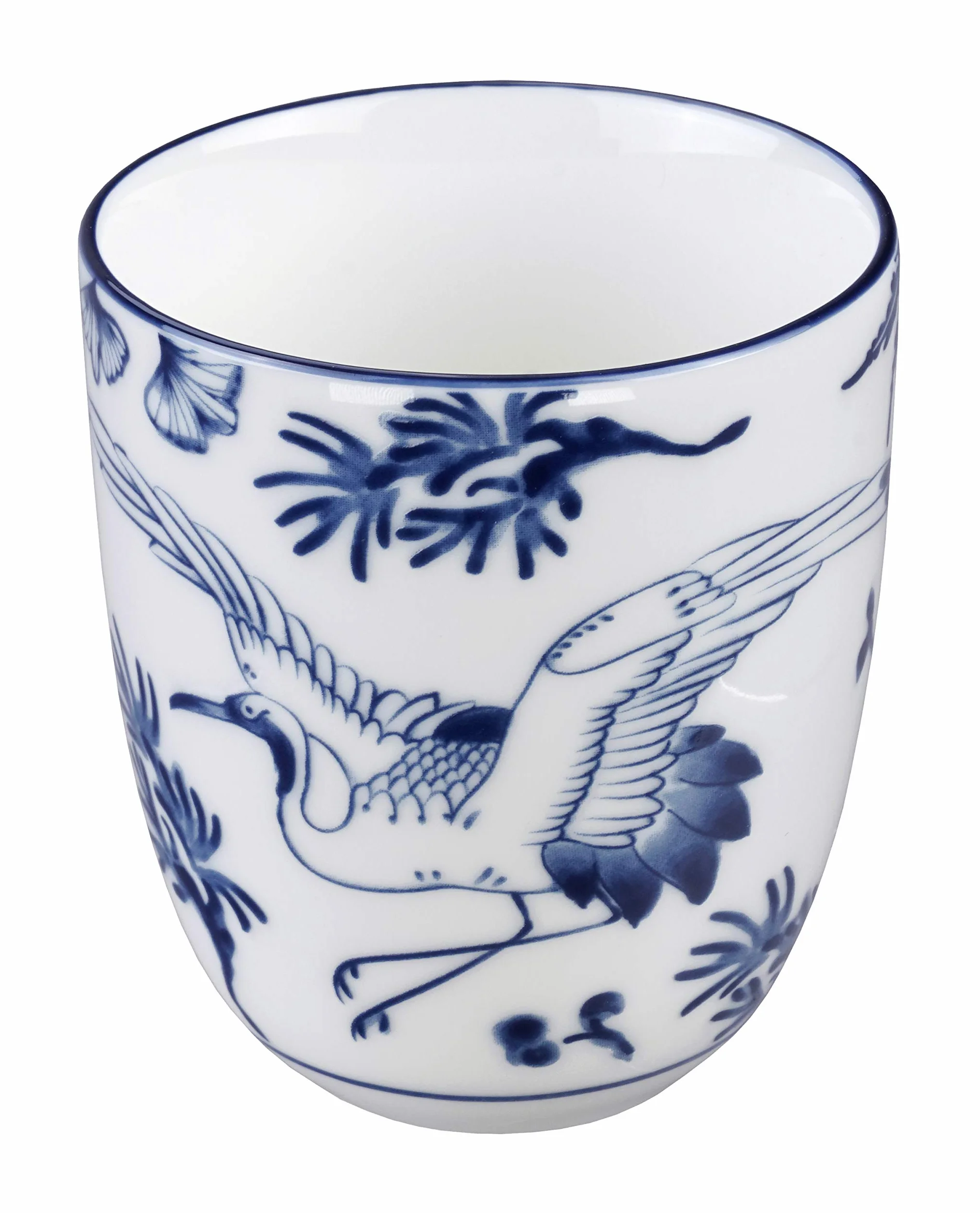 TOKYO design studio - 5-częściowy zestaw do herbaty Flora Japonica niebiesko-biały, 1 x dzbanek do herbaty 1,25 l i 4 x filiżanki do herbaty 170 ml, azjatycka porcelana, japoński wzór kwiatowy, w