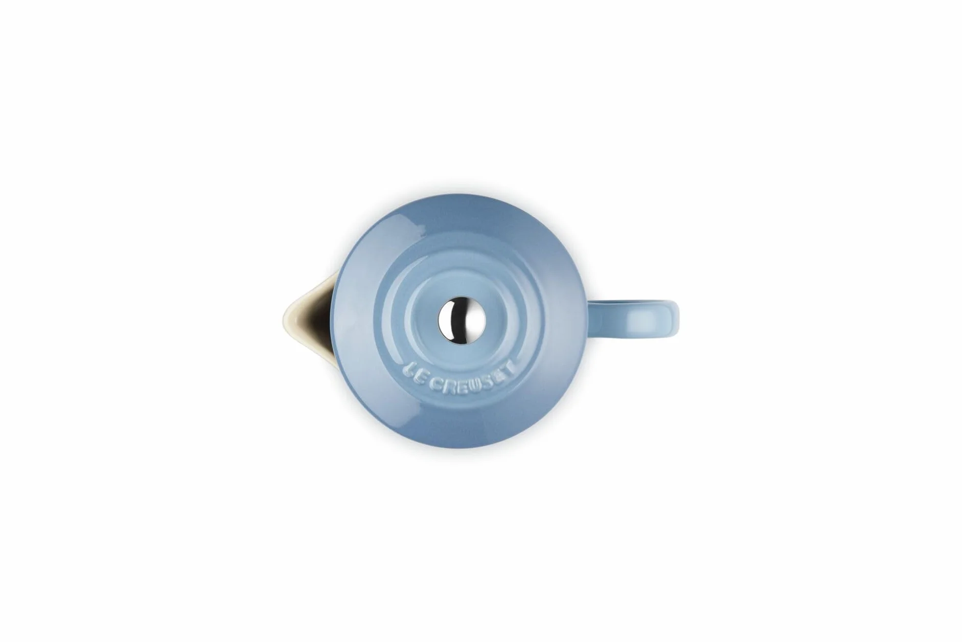 Le Creuset Zaparzacz do kawy/French Press z wkładem ze stali nierdzewnej, 800 ml, kamionka, Chambray, 60706084340003