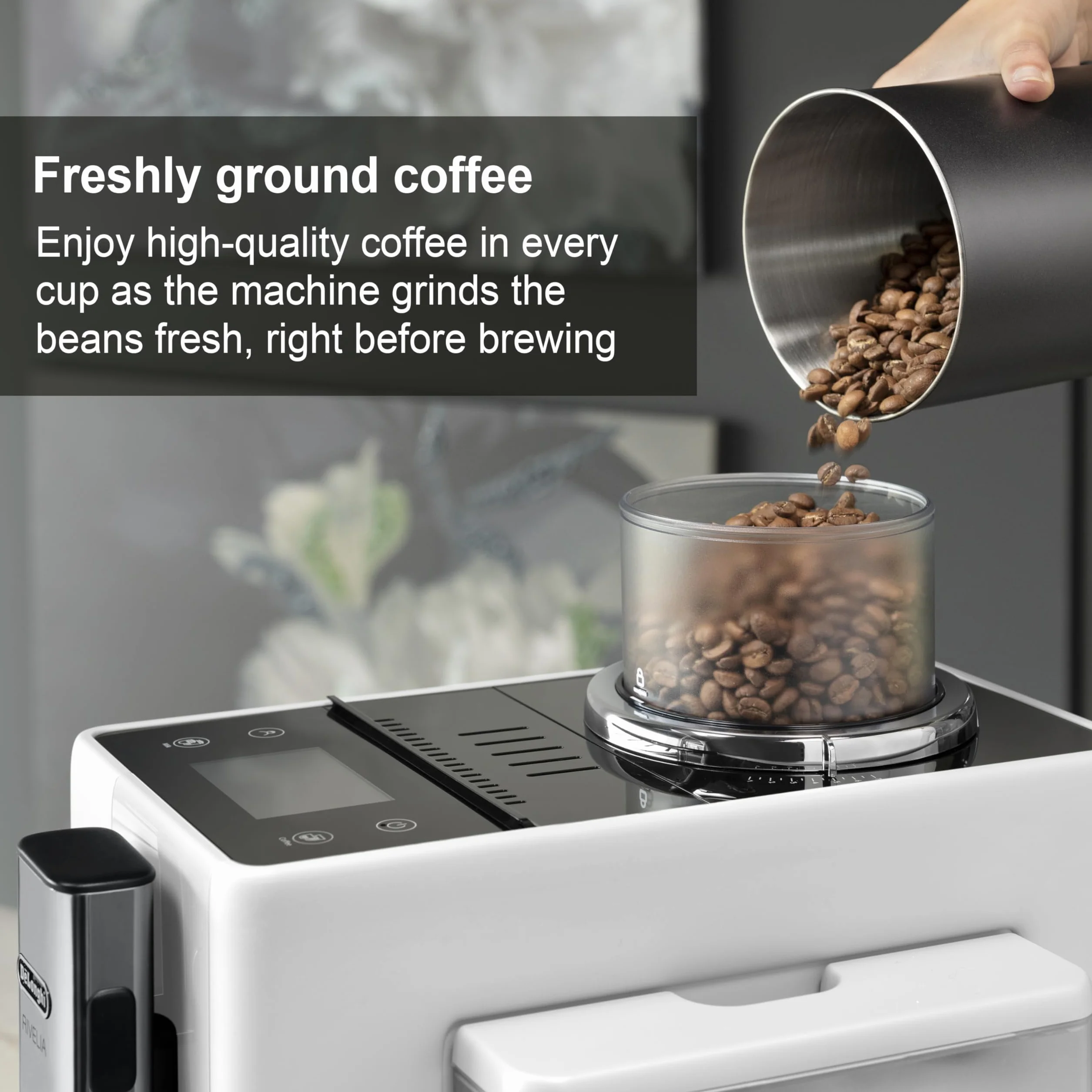 De'Longhi Rivelia EXAM440.55.W superautomatyczny ekspres do kawy z LatteCrema Hot, arktyczna biel