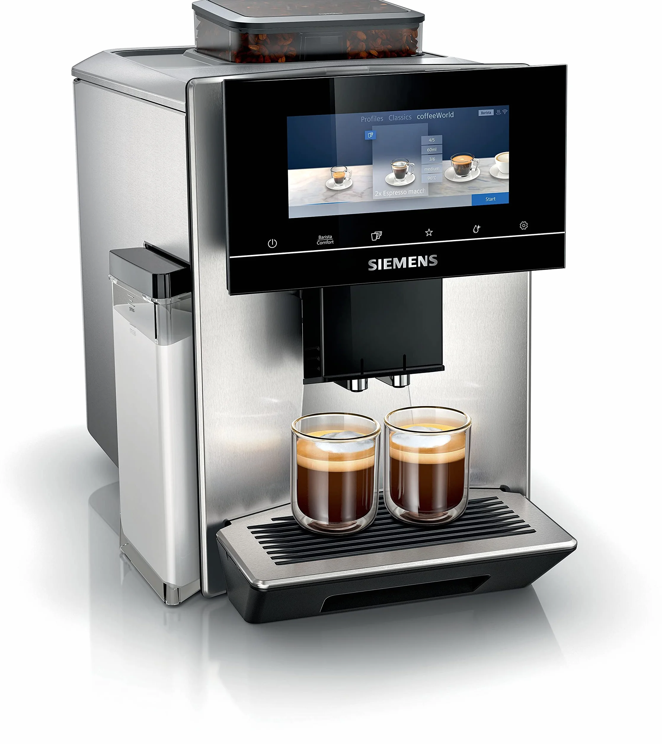 SIEMENS Ekspres do Kawy EQ900 TQ903R03 Stal Nierdzewna 6,8" Wyświetlacz Dotykowy Home Connect