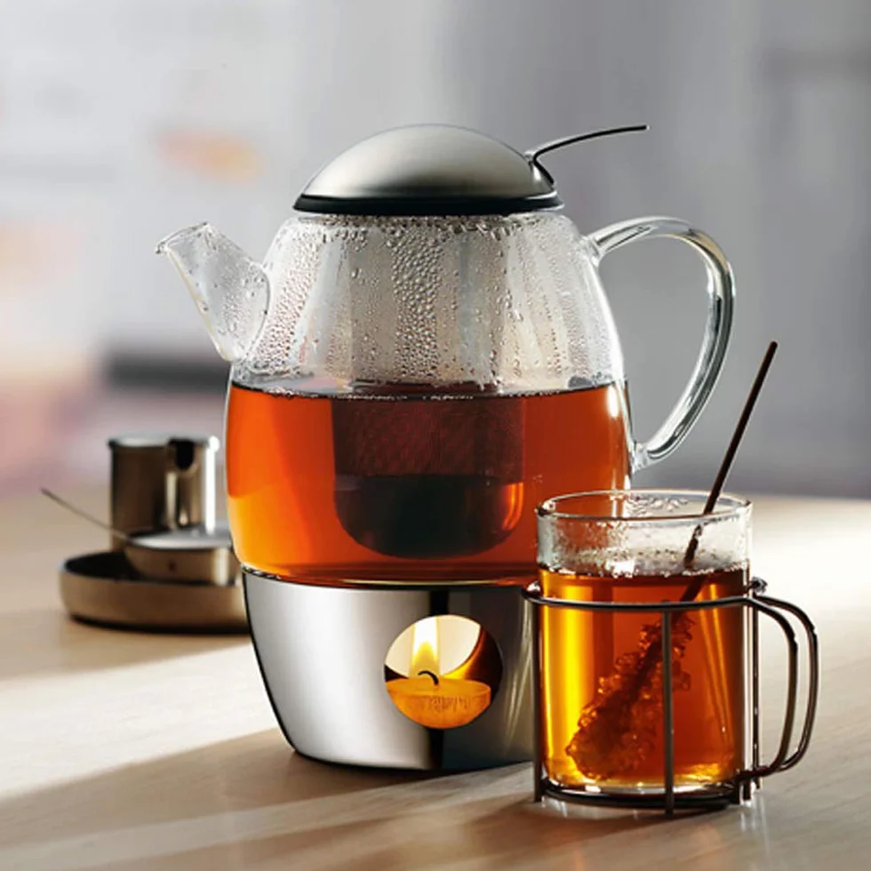 Wmf Smartea Dzbanek do Herbaty z Podgrzewaczem, Srebrny, 1 l