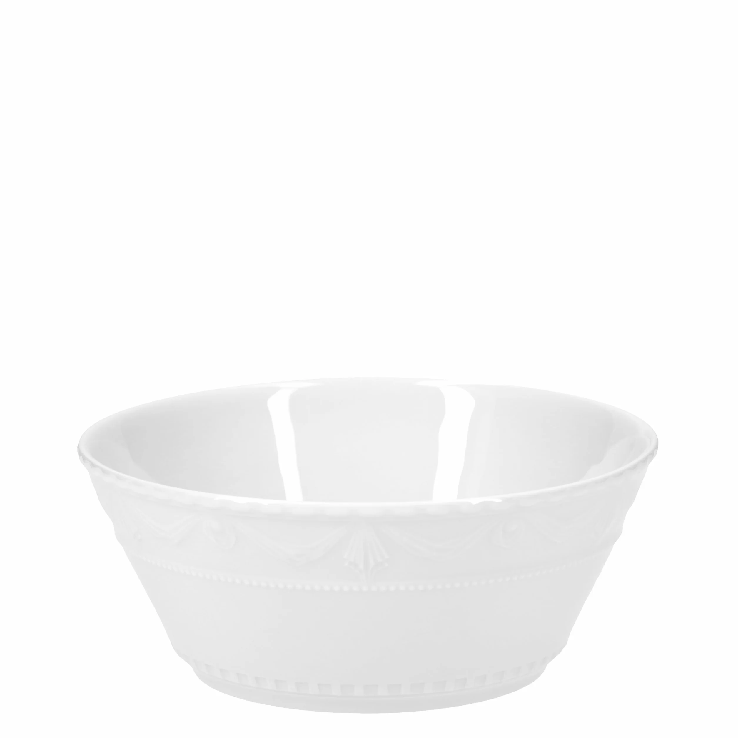 KPM Berlin KURLAND miska na musli, porcelanowa miska, miska porcelanowa, 0,45 l, ręcznie robiona, biała w pudełku prezentowym
