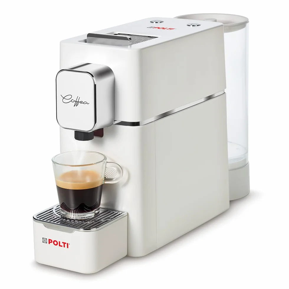 Polti Coffea S15W Ekspres do kawy ekspresowej, Kompatybilny z gofry E.S.E. 44 mm, zbiornik 0,85L, ciśnienie pompy 19 bar, kolor biały