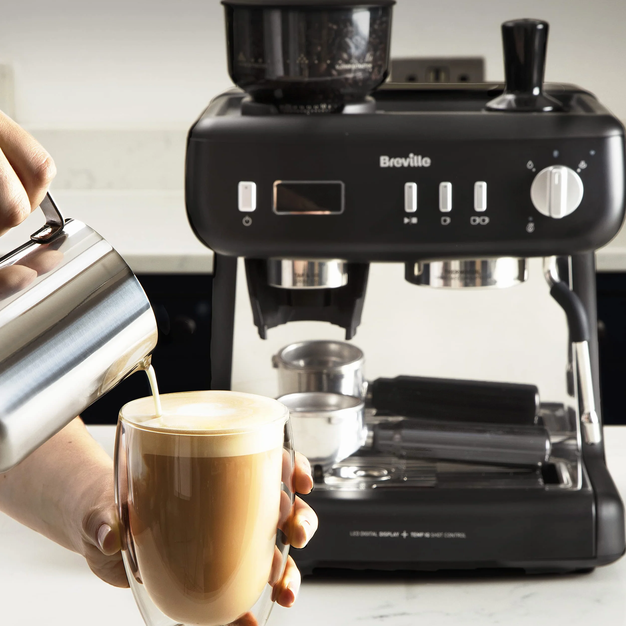 Breville Barista Max+ Ekspres do Kawy z Młynkiem, Czarny, 1555W 15 Barów
