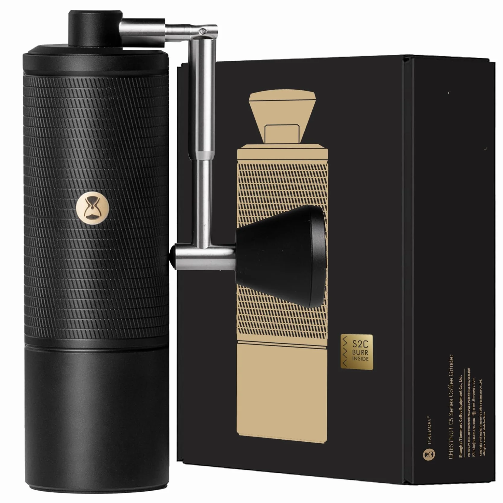 TIMEMORE C5 Pro ręczny młynek do kawy stożkowy precyzyjna regulacja 0,031 mm metalowy przenośny do espresso French Press Pour Over