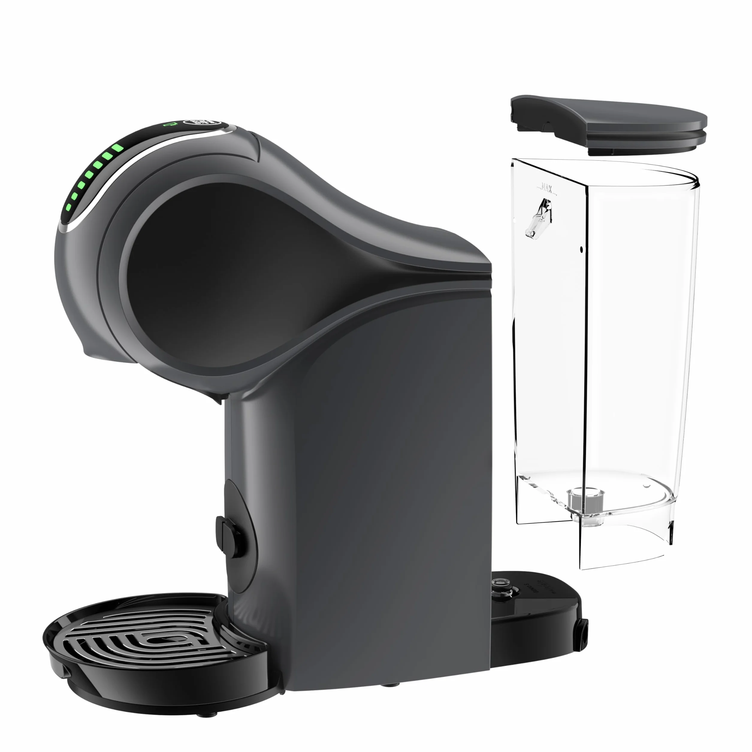 De'Longhi Nescafé Dolce Gusto, Genio S Touch EDG426.GY, ekspres do kawy na kapsułki, espresso, cappuccino, latte i inne, łupkowo-szary