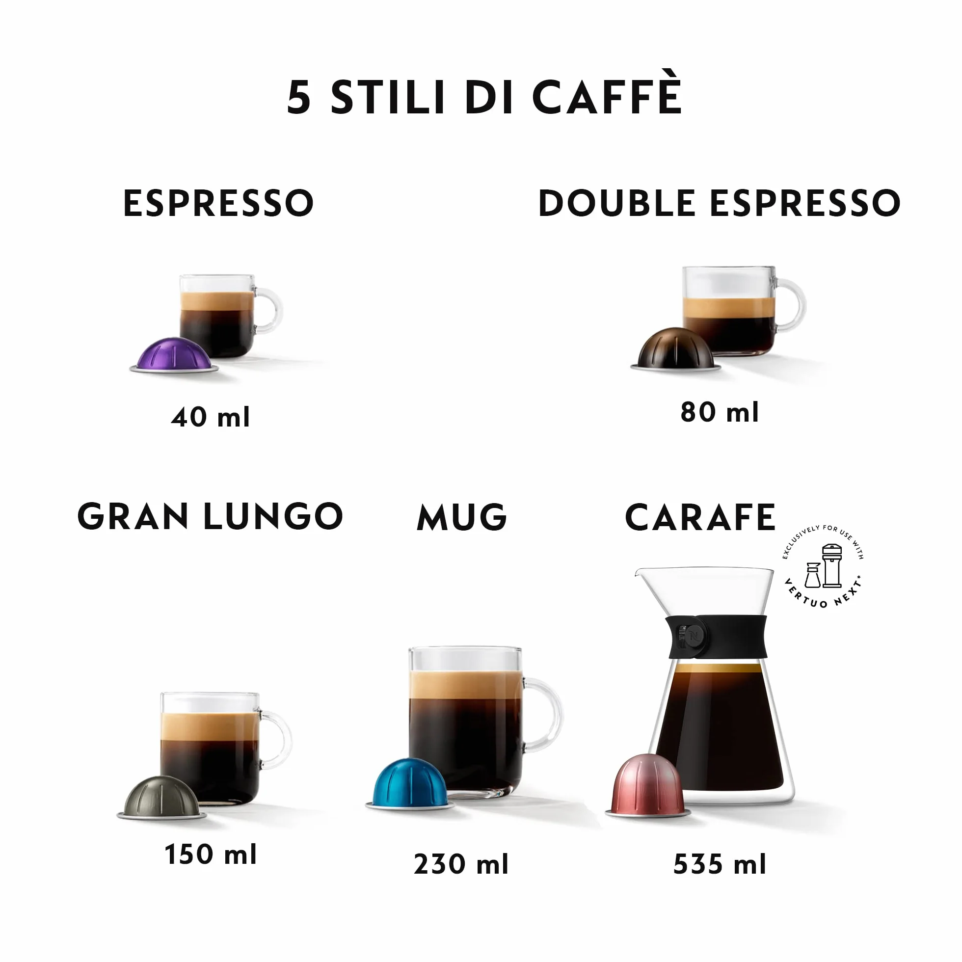 Nespresso Vertuo Next ENV 120.GY Ekspres Do Kawy, 1500 W, Czarno/Srebrny