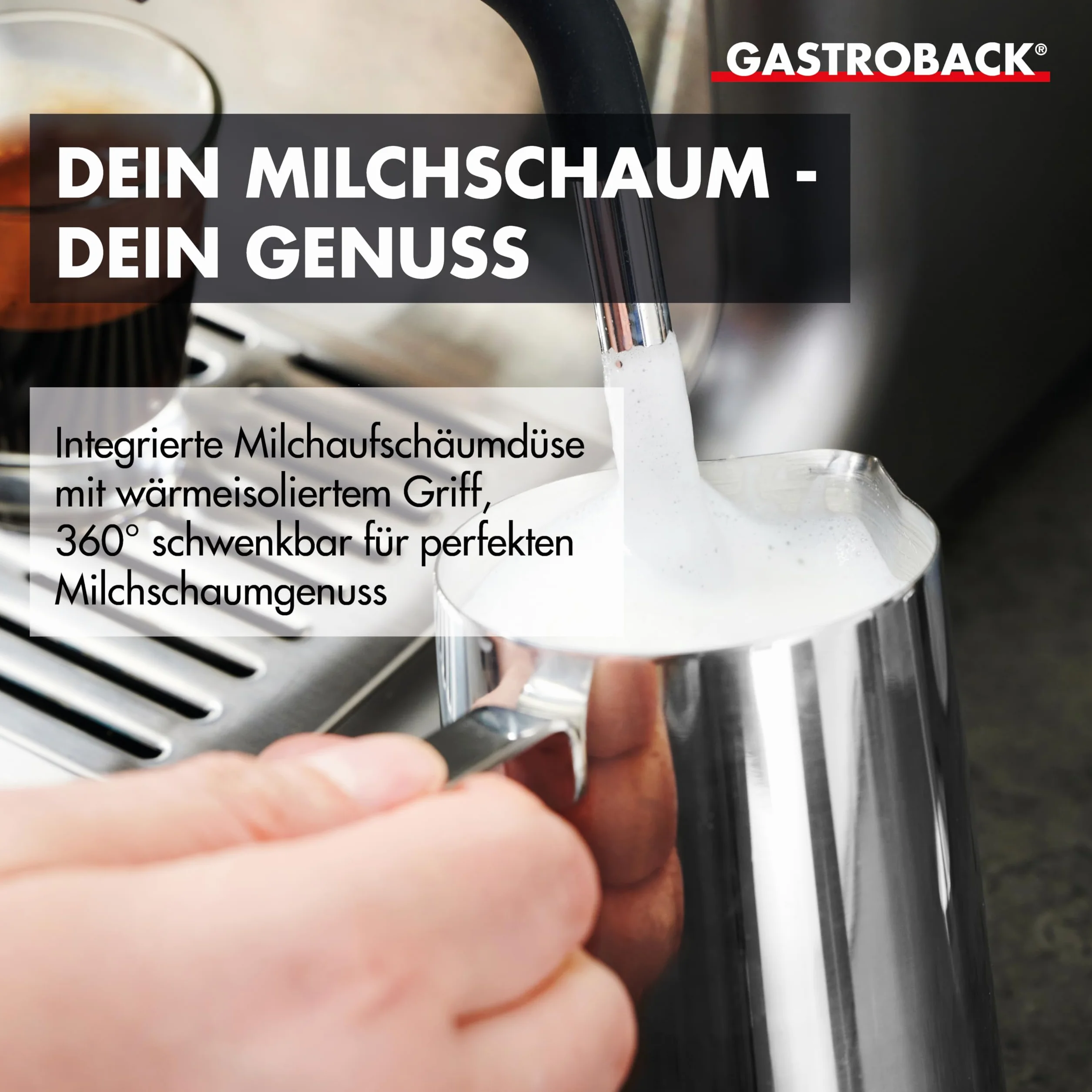 Gastroback Espresso Barista Pro Ekspres do Kawy, Srebrny/Czarny, 1550W 240V