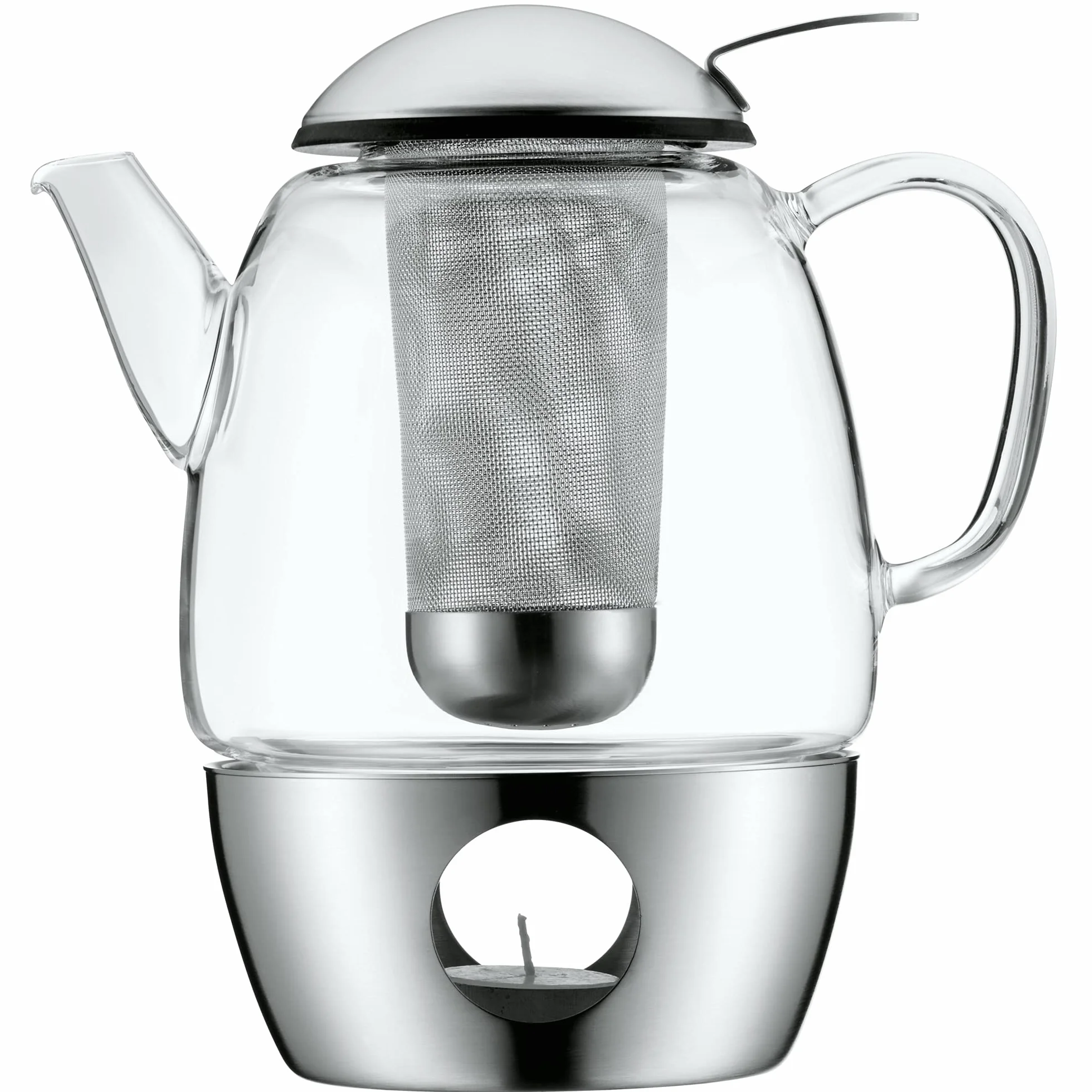 Wmf Smartea Dzbanek do Herbaty z Podgrzewaczem, Srebrny, 1 l