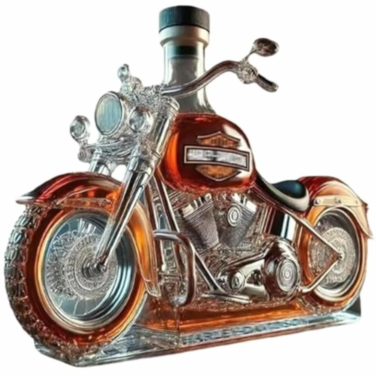 V-Twin Reserve karafka do whisky, motocyklowa butelka na whisky, butelka do whisky w kształcie orła, grawerowanie 300 ml, nadaje się do baru, stołu, kuchni