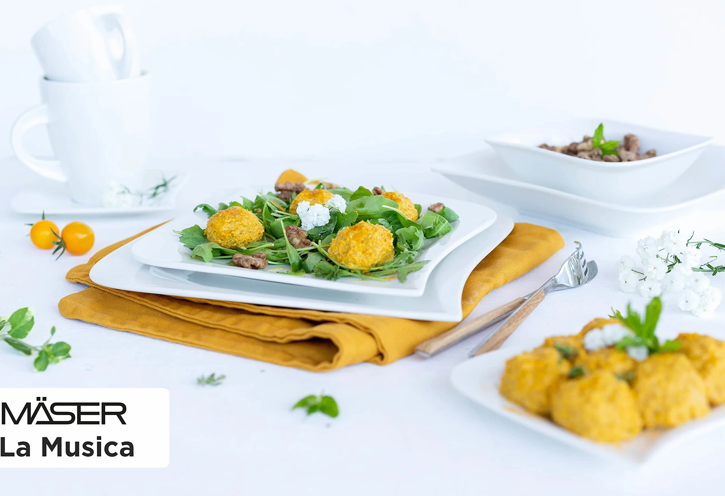 Mäser La Musica Serwis Obiadowy, Biały, 30 elementów, dla 6 osób