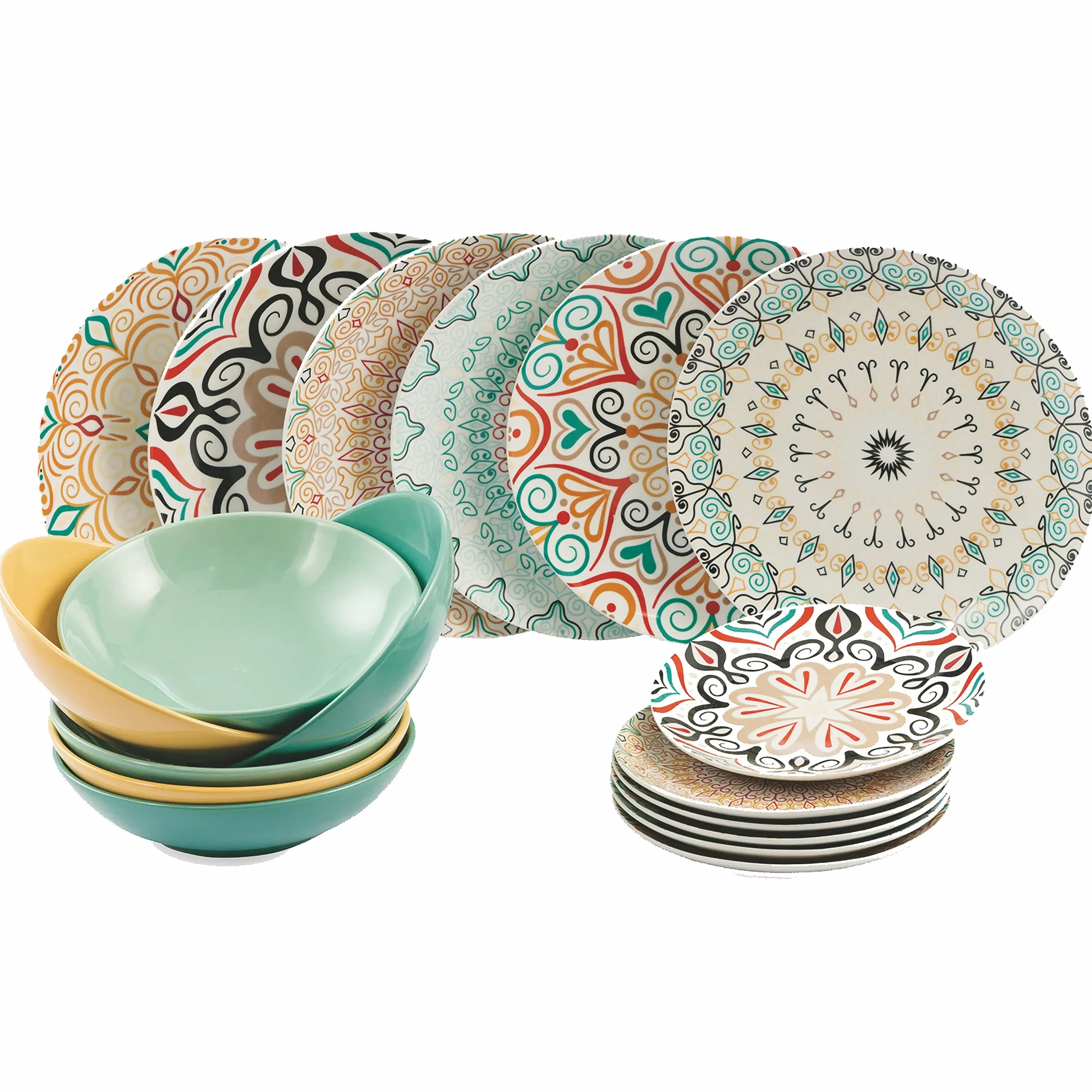 Villa d’Este Home Tivoli d'Este 5909276 Sharm 18 sztuk w Porcelana, Wielobarwny