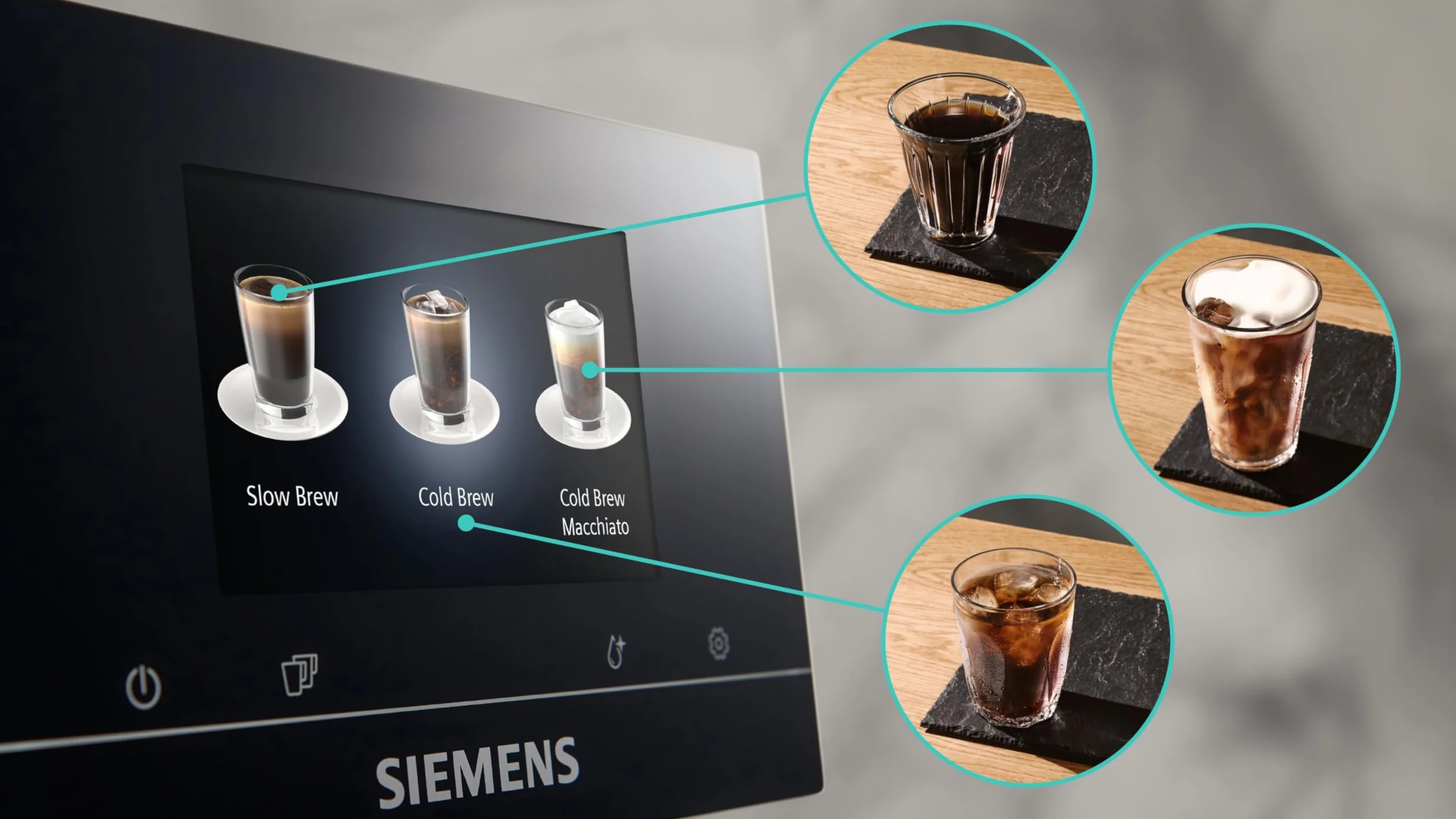 SIEMENS, w pełni automatyczny ekspres do kawy zbożowej, EQ700, ekran iSelect,coffeeWorld,Cold Brew,Slow Brew,taca na mleko, adapter do cegieł na mleko, Home Connect, stal nierdzewna, biały, integralny