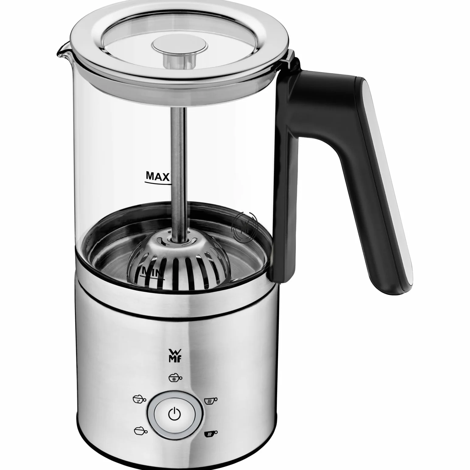 WMF Lono spieniacz do mleka elektryczny 150-250 ml 650 W ekran dotykowy podgrzewacz do mleka