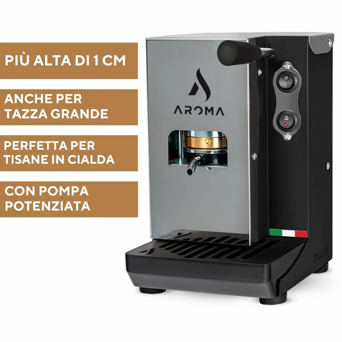 Ekspres do kawy Aroma Plus+ Espresso kapsułki ESE 44 mm kolor czarny