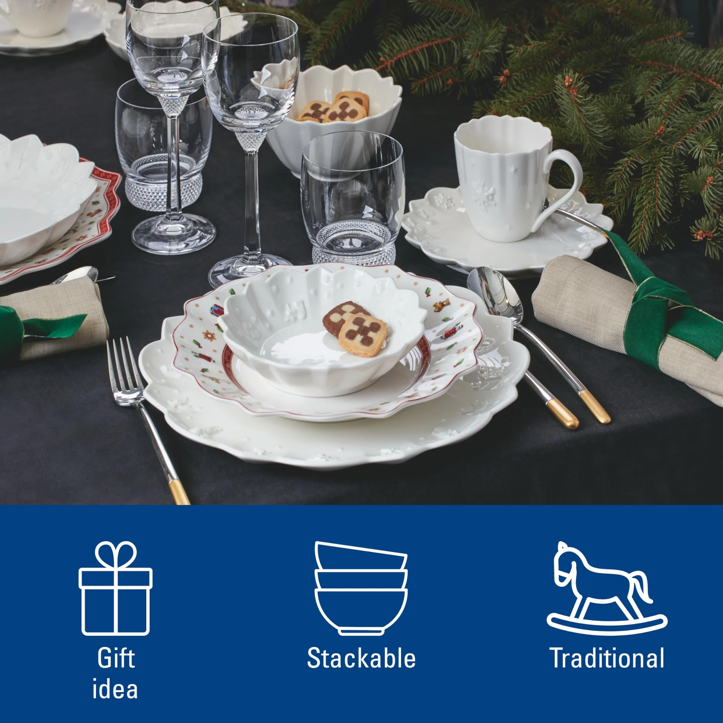 Villeroy & Boch Toy's Delight Royal Classic zestaw śniadaniowy 6 el., porcelana Premium, biały