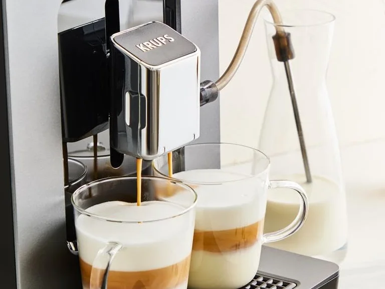 Krups EA898GF0 Evidence Hot & Cold, automatyczny ekspres do kawy ziarna, 18 gorących i zimnych przepisów, espresso, cappuccino One Touch, intuicyjny interfejs, szary