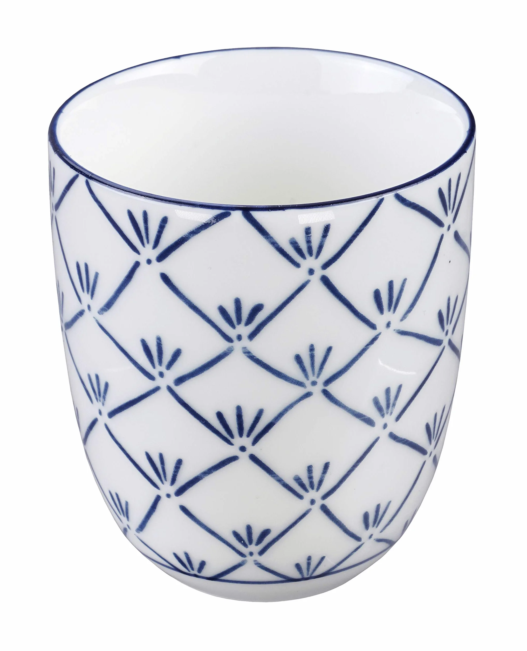 TOKYO design studio - 5-częściowy zestaw do herbaty Flora Japonica niebiesko-biały, 1 x dzbanek do herbaty 1,25 l i 4 x filiżanki do herbaty 170 ml, azjatycka porcelana, japoński wzór kwiatowy, w